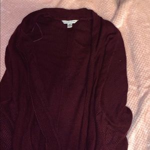 Burgundy American eagle cardigan